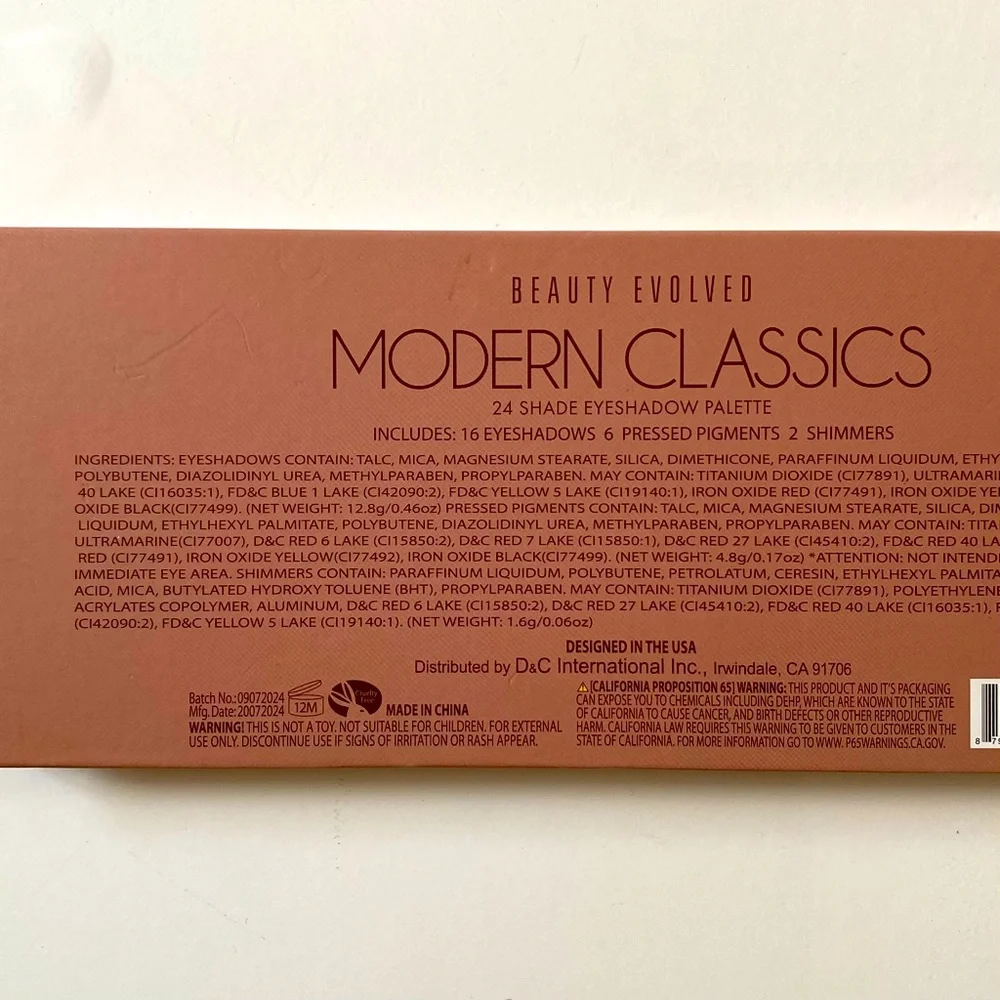 Beauty Evolved Modern Classics Eyeshadow Palette‎ 24